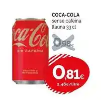 Condis Coca-cola - sense cafeina llauna oferta