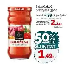 Condis Gallo - salsa bolonyesa oferta