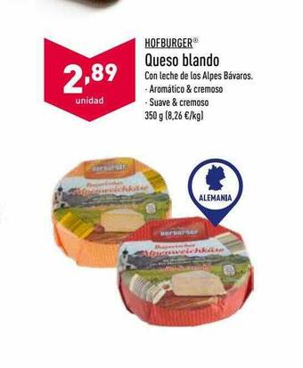 ALDI Hofburger Queso Blando oferta