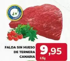 Spar Tenerife Falda sin hueso de ternera canaria oferta