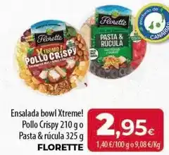 Spar Tenerife Florette - ensalada bowl xtreme! pollo crispy o pasta & rucula oferta