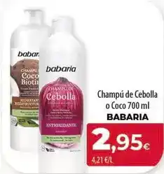 Spar Tenerife Babaria - champú de cebolla o coco oferta