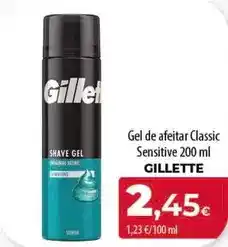 Spar Tenerife Gillette - gel de afeitar classic sensitive oferta