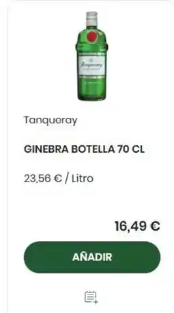 Supermercados Sánchez Romero Tanqueray - ginebra oferta