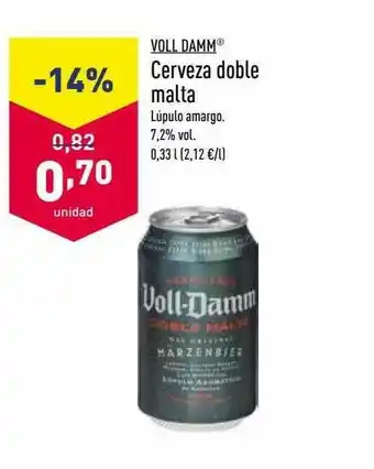 ALDI Voll Damm Cerveza Doble Malta oferta