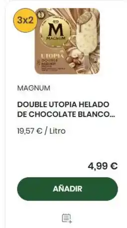 Supermercados Sánchez Romero Magnum - double utopia helado de chocolate blanco oferta