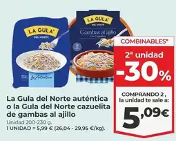 La Sirena La gula del norte - la gula del norte auténtica o la gula del norte cazuelia de gambas al ajillo oferta