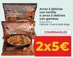 La Sirena Delicias - arroz 3 con tortilla o arroz 5 delicies con gambas oferta