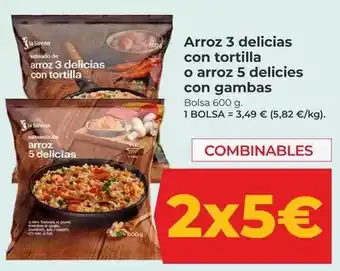 La Sirena Delicias - arroz 3 con tortilla o arroz 5 delicies con gambas oferta