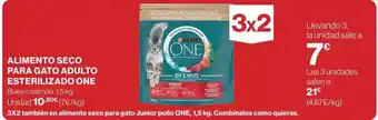 El Corte Inglés Purina - alimento seco para gato adulto esterilizado oferta