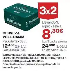 El Corte Inglés Voll-damm - cerveza oferta