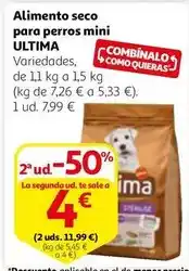 Alcampo Última - alimento seco para perros mini oferta
