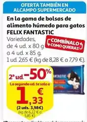 Alcampo Alcampo - en la gama de bolsas de alimento húmedo para gatos oferta