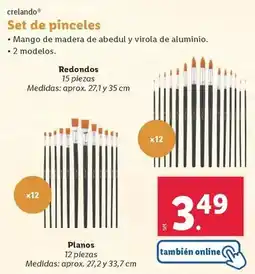Lidl Crelando - set de pinceles oferta