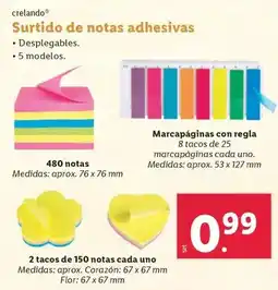 Lidl Crelando - surtido de notas adhesivas oferta