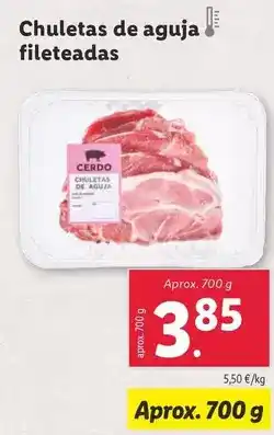 Lidl Chuletas de aguja fileteadas oferta