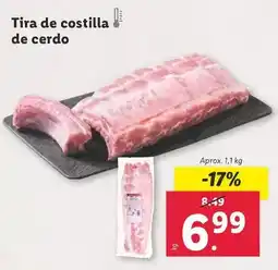 Lidl Tira de costilla de cerdo oferta