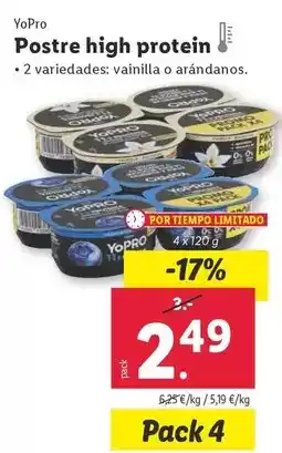 Lidl Yopro - postre high protein oferta