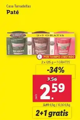 Lidl Casa tarradellas - paté oferta
