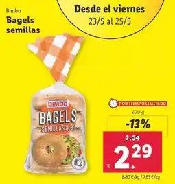 Lidl Bimbo - bagels semillas oferta
