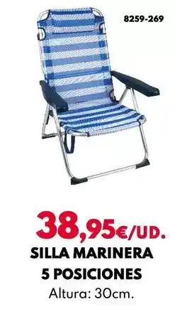 BricoCentro Silla marinera 5 posiciones oferta