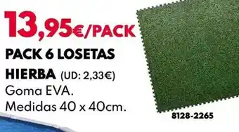 BricoCentro Pack 6 losetas hierba oferta