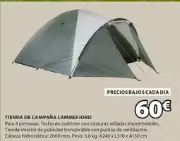 JYSK Tienda de campana lammefjord oferta