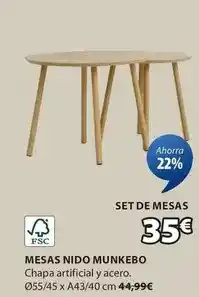 JYSK Nido - mesas munkebo oferta