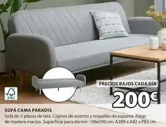 JYSK Sofa cama paradis oferta