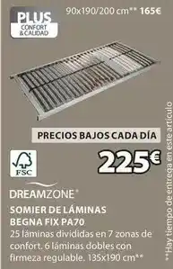 JYSK Dreamzone - somier de laminas begna fix pa70 oferta