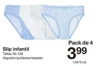 Zeeman Slip infantil oferta