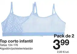 Zeeman Top corto infantil oferta