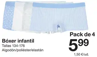 Zeeman Bóxer infantil oferta