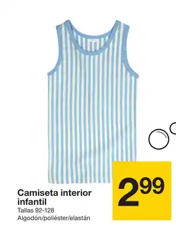 Zeeman Camiseta interior infantil oferta
