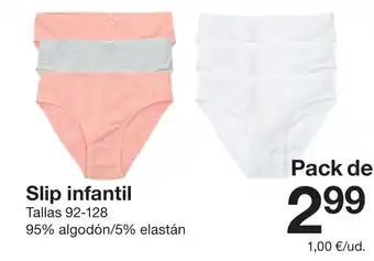 Zeeman Slip infantil oferta