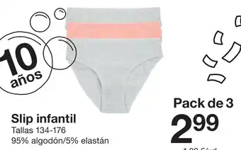 Zeeman Slip infantil oferta