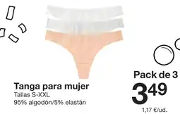 Zeeman Tanga para mujer oferta