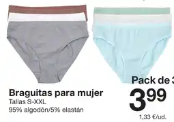 Zeeman Braguitas para mujer oferta
