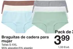 Zeeman Braguitas de cadera para mujer oferta