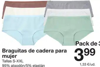 Zeeman Braguitas de cadera para mujer oferta