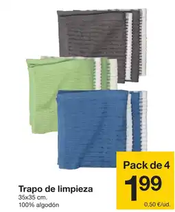 Zeeman Trapo de limpieza oferta