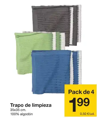 Zeeman Trapo de limpieza oferta