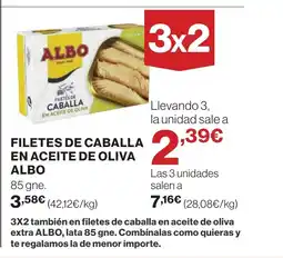 Supercor ALBO Filetes de caballa en aceite de oliva oferta