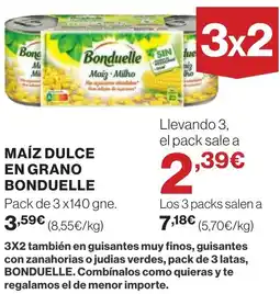 Supercor BONDUELLE Maíz dulce en grano oferta