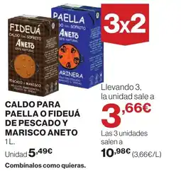 Supercor Caldo para paella o fideuá de pescado y marisco aneto oferta