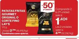 Supercor LAY'S Patatas fritas gourmet original o corte fino oferta