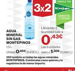 Supercor MONTEPINOS Agua mineral sin gas oferta
