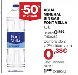 Supercor FONT VELLA Agua mineral sin gas oferta