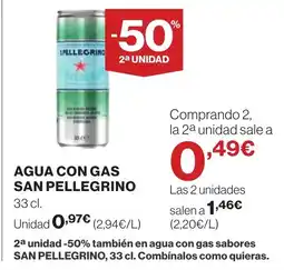 Supercor SAN PELLEGRINO Agua con gas oferta