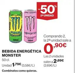 Supercor MONSTER Bebida energética oferta